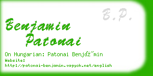 benjamin patonai business card